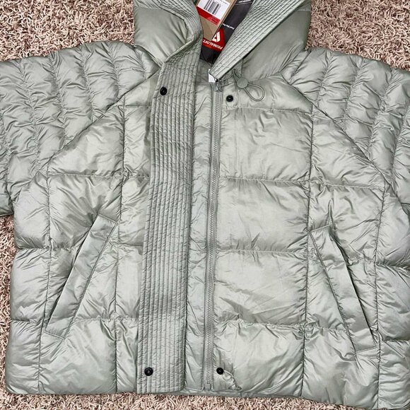 Nike Swoosh PrimaLoft Therma-FIT Oversized Hooded Puffer Crop Jacket, Women's L - Picture 8 of 16